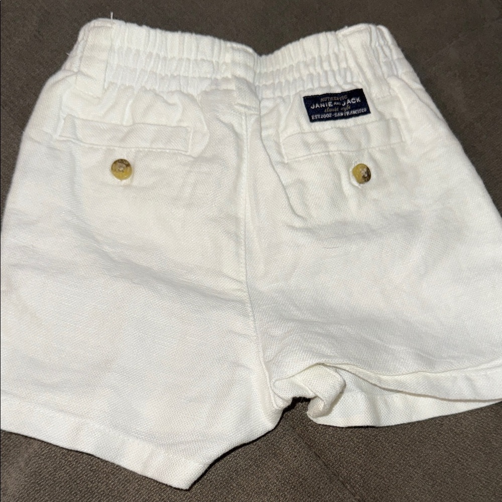 Janie and Jack Cream Kids Shorts